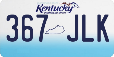 KY license plate 367JLK