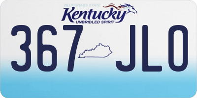 KY license plate 367JLO