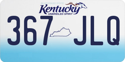 KY license plate 367JLQ