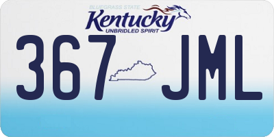 KY license plate 367JML