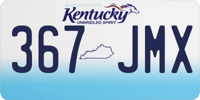 KY license plate 367JMX