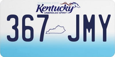 KY license plate 367JMY
