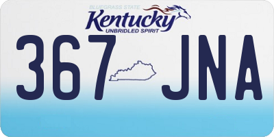 KY license plate 367JNA