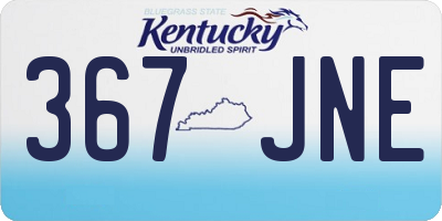 KY license plate 367JNE