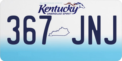 KY license plate 367JNJ