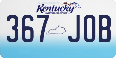 KY license plate 367JOB