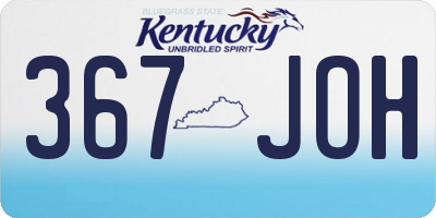 KY license plate 367JOH