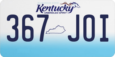 KY license plate 367JOI