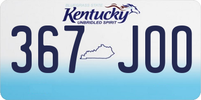 KY license plate 367JOO