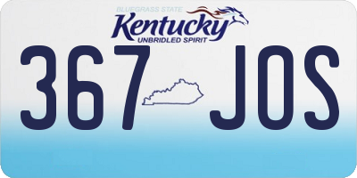 KY license plate 367JOS