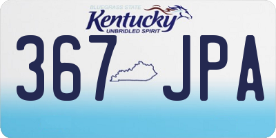KY license plate 367JPA