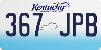 KY license plate 367JPB