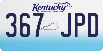 KY license plate 367JPD