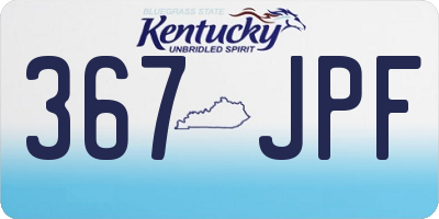 KY license plate 367JPF