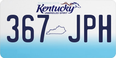 KY license plate 367JPH