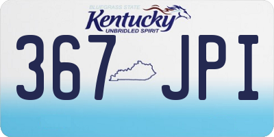 KY license plate 367JPI