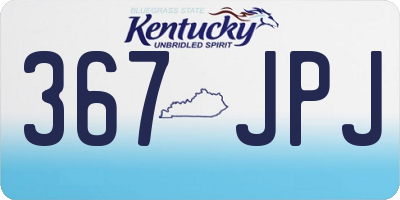 KY license plate 367JPJ