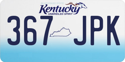 KY license plate 367JPK