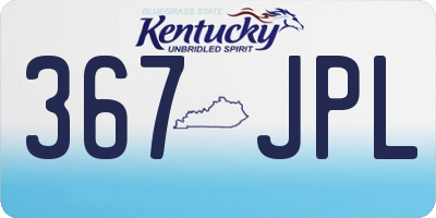 KY license plate 367JPL