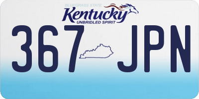 KY license plate 367JPN