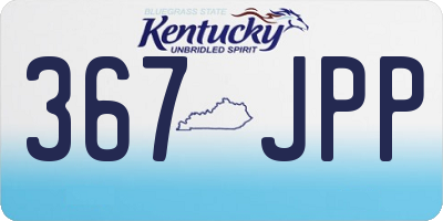 KY license plate 367JPP