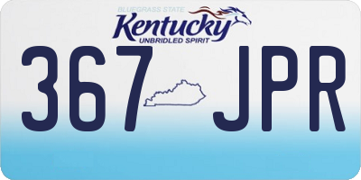 KY license plate 367JPR