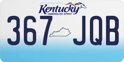 KY license plate 367JQB