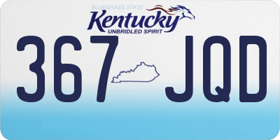 KY license plate 367JQD