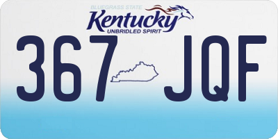 KY license plate 367JQF