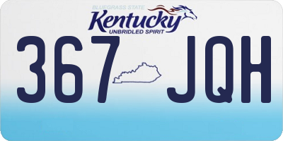KY license plate 367JQH