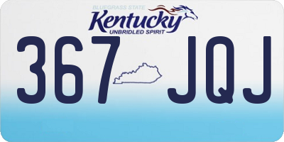 KY license plate 367JQJ