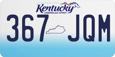 KY license plate 367JQM