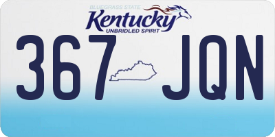 KY license plate 367JQN