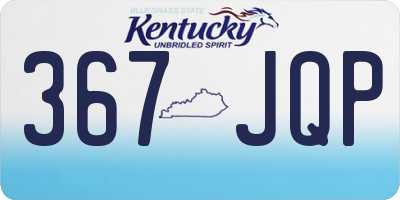 KY license plate 367JQP