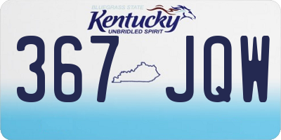 KY license plate 367JQW