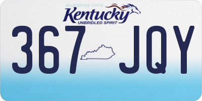 KY license plate 367JQY