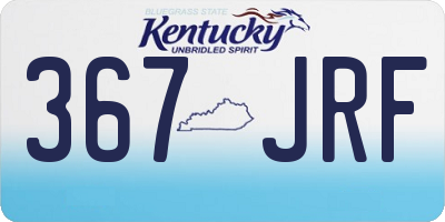 KY license plate 367JRF