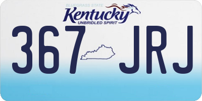 KY license plate 367JRJ