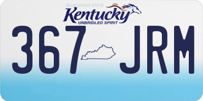 KY license plate 367JRM