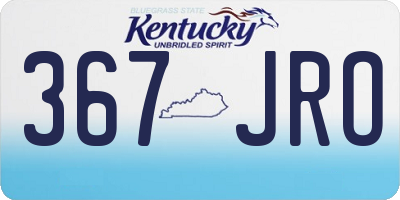 KY license plate 367JRO