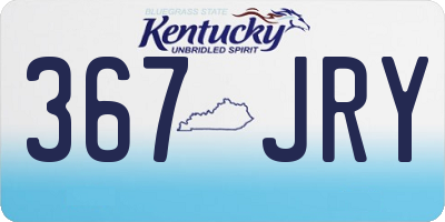 KY license plate 367JRY