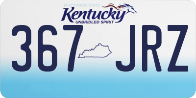 KY license plate 367JRZ
