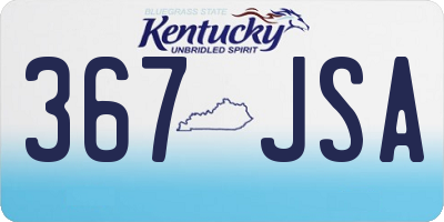 KY license plate 367JSA