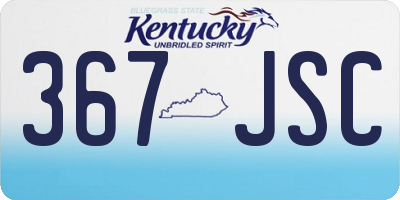 KY license plate 367JSC