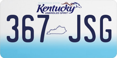 KY license plate 367JSG