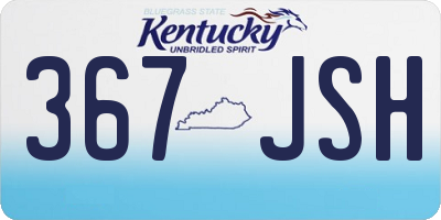 KY license plate 367JSH