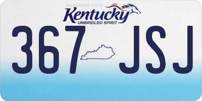 KY license plate 367JSJ