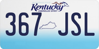 KY license plate 367JSL