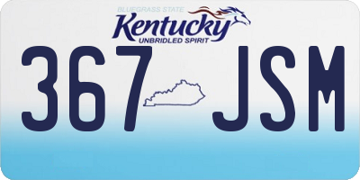 KY license plate 367JSM