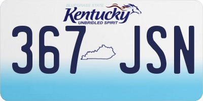 KY license plate 367JSN